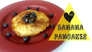 Hot Cakes de Platano  Banana Pancakes  Receta facil y rica [upl. by Htnicayh403]