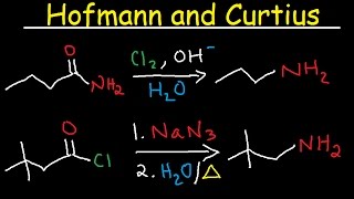 Hofmann Rearrangement and Curtius Reaction Mechanism  Primary Amides amp Acid Chlorides to Amines [upl. by Sueaddaht]