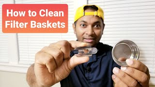 How to clean clogged Coffee Filter Baskets  Breville Barista Express [upl. by Neelhsa]