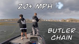 20 Mph Winds Wackin Butler Chain BASS TSA Tournament  Stop 5 [upl. by Keeler]