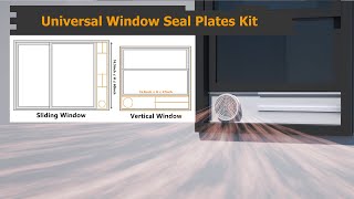 How To Install the Adjustable Portable AC Window Kit Exhaust Hose [upl. by Leahcam450]