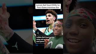 Lamelo Ball fined for antigay slur during postgame interview 🤦🏾‍♂️😂lameloball nba [upl. by Marjory372]