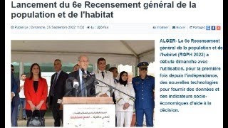 Algérie Recensement 2022 par Alger la blanche [upl. by Suidaht]