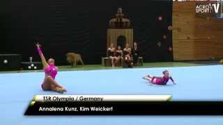 Kunz Weickert  TSR Olympia  Womens Pair  Dynamic  Zwingerpokal 2013 [upl. by Aredna]