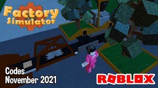 Roblox Factory Simulator New Code November 2021 [upl. by Fielding]