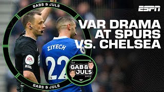 ‘NONSENSE’ Ziyech’s rescinded red card at Spurs vs Chelsea has Gab amp Juls baffled  ESPN FC [upl. by Yarised]