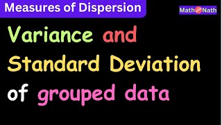 Variance and Standard Deviation of Grouped Data  Variance  Standard Deviation  Statistics [upl. by Dulla]