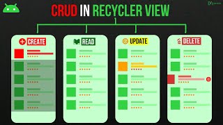 CRUD In Recycler View  How to Add Delete and Update Items in Android RecyclerView [upl. by Ynatsyd]