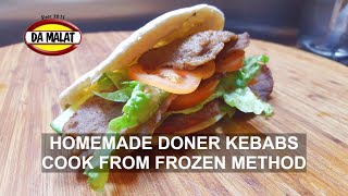 Homemade Doner Kebab Meat Cooked From Frozen Method [upl. by Aitercal]