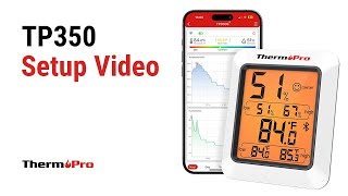 ThermoPro TP350 Bluetooth Indoor Hygrometer Setup Video [upl. by Nadler68]