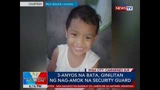 BP 3anyos na bata ginilitan ng nagamok na sekyu sa CamSur [upl. by Castor]