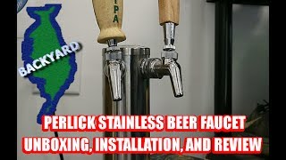 Perlick Beer Faucet Unboxing Installation amp Review [upl. by Deegan]