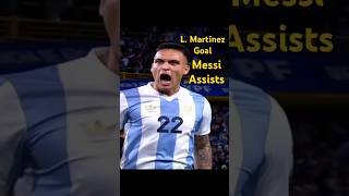 L Martínez Goal ampMessi Assists 10Argentina vs Perufootball messi viralshorts foryou [upl. by Anaud]