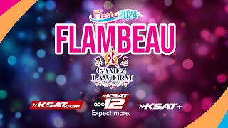 WATCH 2024 Fiesta Flambeau Parade in downtown San Antonio [upl. by Fessuoy383]