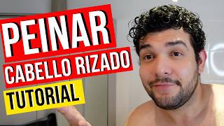 CÓMO PEINAR EL CABELLO RIZADO HOMBRES [upl. by Nauqet]