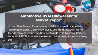 Automotive HVAC Blower Motor Market Report 2024 [upl. by Auberbach]