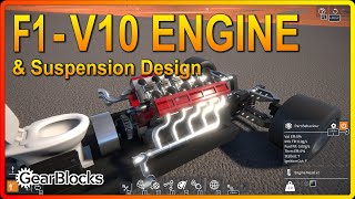 Creating A Highpowered F1 V10 Engine With Independent Suspension In Gearblocks Game Ep03 [upl. by Undis]