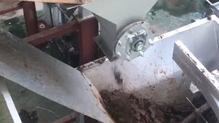 Plate and frame sludge filter press into paddle dryer [upl. by Eppie]