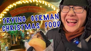 Rating German food at the Christmas market [upl. by Imij]