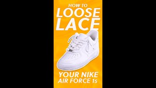 How To Lace Nike Air Force 1s LOOSE LACING EASY [upl. by Jessalyn618]