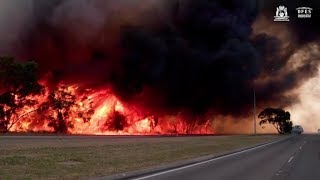 REAL ALERT Australian EAS Forrestdale Bushfire 530PM 7th Feb 2019 [upl. by Sachsse870]