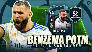 ¡KARIM BENZEMA 94 POTM LALIGA SANTANDER ABRIL SOLUCIÓN MÁS BARATA 100K ¿MERECE LA PENA  FIFA 22 [upl. by Ainegue715]