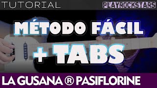 como tocar PASIFLORINE en guitarra GUSANA CIEGA ⭐️ TUTORIAL  ACORDES  RITMO  TABS [upl. by Leirraj]