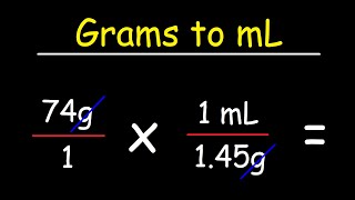 How To Convert Grams to Milliliters  g to mL [upl. by Stephan]