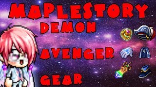 Demon Avenger Equipment April 2019  MapleStory GMS [upl. by Attenat]