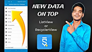 How to get new data top in ListView or RecyclerView using firebase in Sketchware [upl. by Biondo]