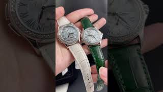 Patek Philippe Calatrava Travel Time White Gold MOP Diamond Watches Review  SwissWatchExpo [upl. by Gibbie]