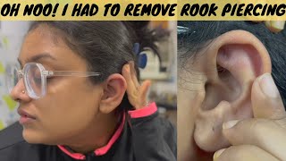 I HAD TO REMOVE MY ROOK PIERCING  I GOT PERICHONDRITIS  Tanushree Tripathi [upl. by Sherrod]