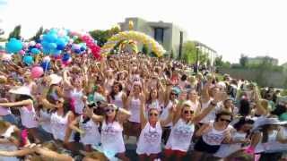 Delta Delta Delta  University of Arkansas  Bid Day 2015 [upl. by Yraillih136]