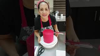 Decoración de PASTEL para SAN VALENTÍN transmitido en Vivo usando GANACHE MÁGICO [upl. by Sibel]