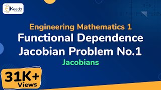 Functional Dependence Jacobian Problem No1  Jacobian  Engineering Mathematics 1 [upl. by Reinold144]