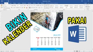 Cara Membuat Kalender di Word  Tutorial Desain Kalender Sendiri [upl. by Diley]