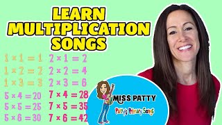 Learn Multiplication Songs for Children Times Tables Multiply Numbers 112 for Kids by Patty Shukla [upl. by Sualakcin]