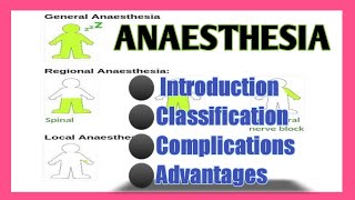 Anaesthesia  Introduction Types  Classification Complications Hindi [upl. by Sokem]