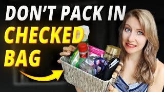 10 Things to NEVER Pack in a Checked Bag TSA rules amp tips 2024 [upl. by Kinny]