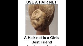 How to Use a Hair Net A hair net is a girls best friend fast easy and simple by Joanne Harris [upl. by Llertnod497]