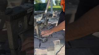 Dutch Stone cutter paver bricklayer landscaper brickwork bricklaying stratenmaker tools [upl. by Alard]