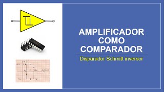 Amplificador como comparador Disparador Schmitt inversor V1 [upl. by Eetnom]