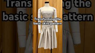 Transforming the basic skirt pattern for a beautiful contemporary dress sewing patterning fashion [upl. by Maryly]