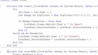 VBNET  How To Make A Simple Port Scanner Using The Sockets NameSpace  DETAILED SIMPLE TUTORIAL [upl. by Sessylu341]