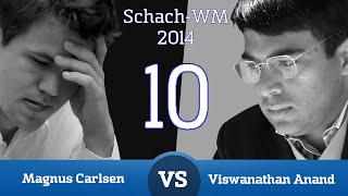 Anand  Carlsen SchachWeltmeisterschaft 2014 10  Partieanalyse [upl. by Anasor]