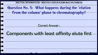 MCQ Questions Inductively Coupled Plasma Mass Spectrometer with Answers [upl. by Ednargel293]