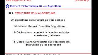 8  La Structure Generale dun algorithme [upl. by Atterrol903]