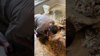 Live water line plumbing repair job with my fiance the plumber plumbing plumber [upl. by Nniuqal]