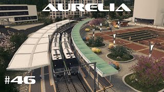 Curved Light Rail Stop  Cities Skylines  Aurelia 46 [upl. by Acinot625]