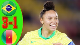 Brazil vs Cameroon Highlights  FIFA U20 Womens World Cup Colombia 2024 [upl. by Madelena]